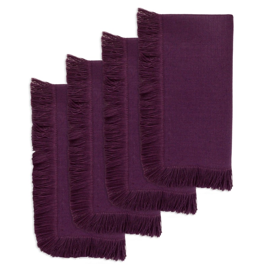 Homeware Chefanie | Purple Fringe Dinner Napkins