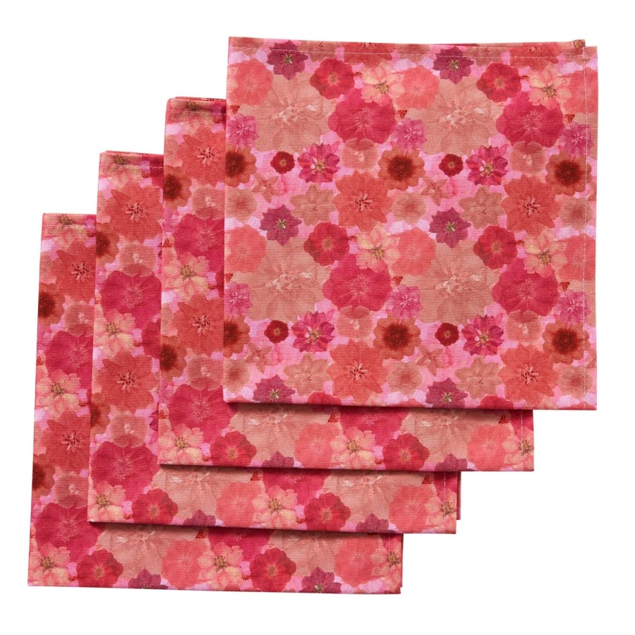 Homeware Chefanie | Pink Flower Napkins (4)