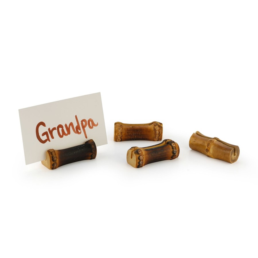 Homeware Chefanie | Burnt Bamboo Placecard Holders (4)