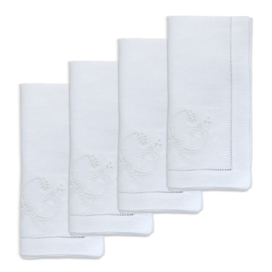 Homeware Chefanie | Uppercase "G" Cutwork Dinner Napkins