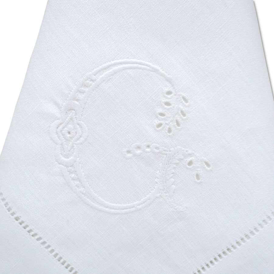 Homeware Chefanie | Uppercase "G" Cutwork Dinner Napkins