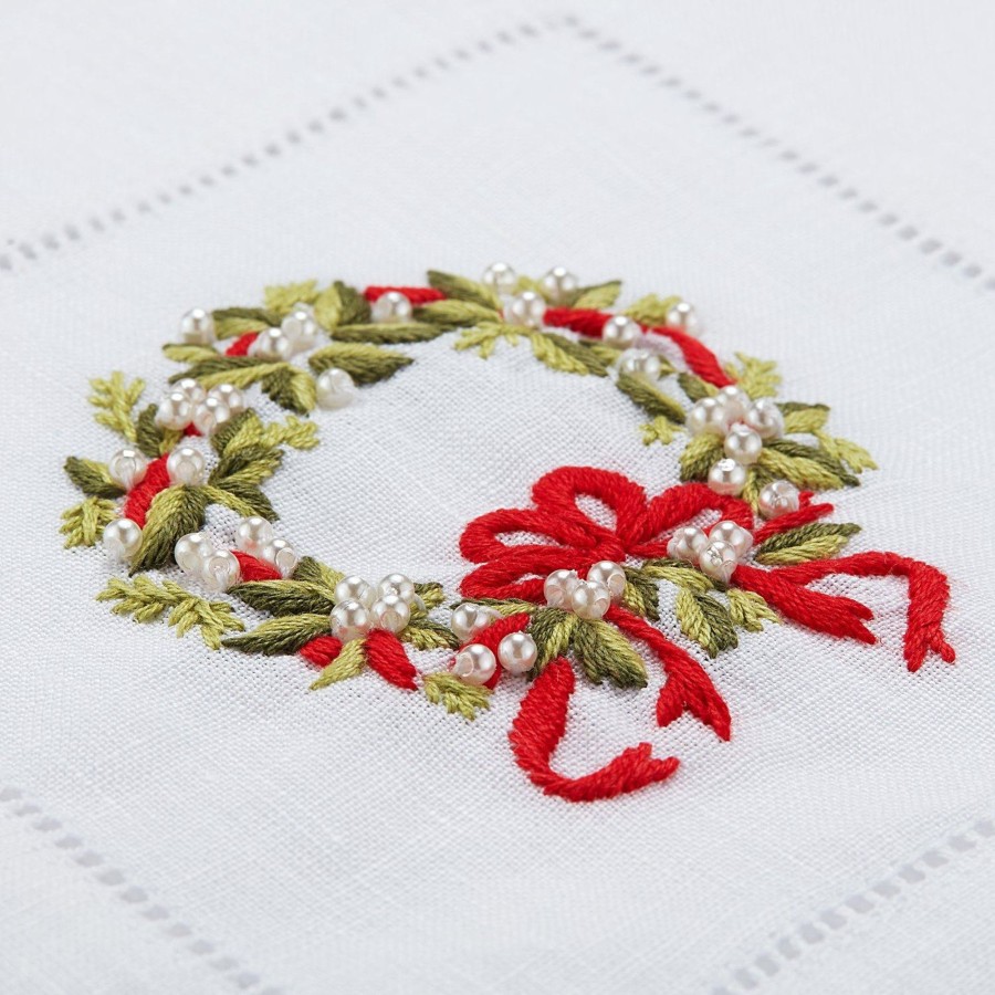 Homeware Chefanie | Pearl Wreath Cocktail Napkins (4)