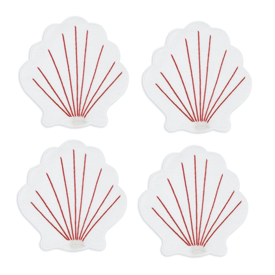 Homeware Chefanie | Coral Coquilles Cocktail Napkins (4)