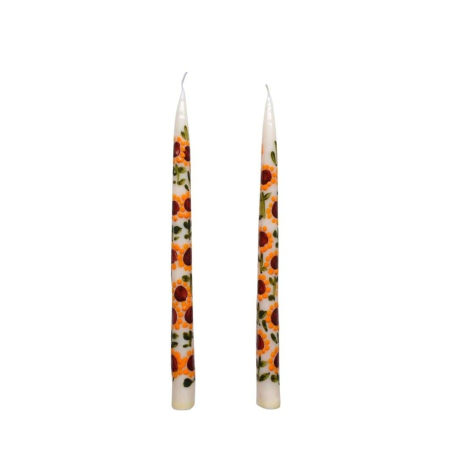 Homeware Chefanie | Painted Sunflower Tapers (2)