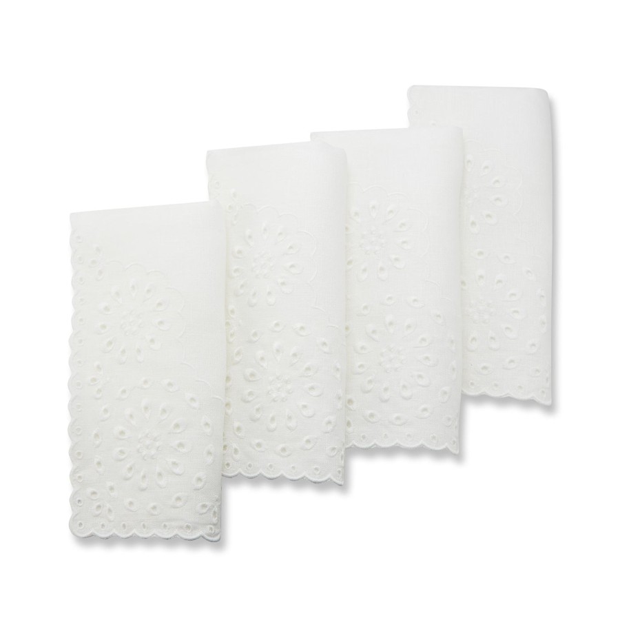 Homeware Chefanie | White Eyelet Dinner Napkins (4)