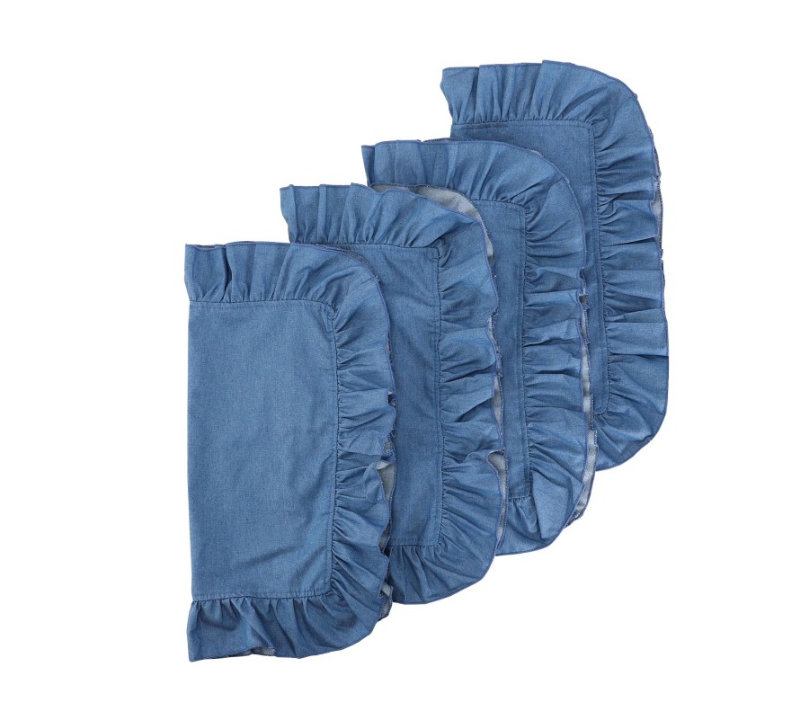 Homeware Chefanie | Denim Napkins With Ruffled Edge (4)