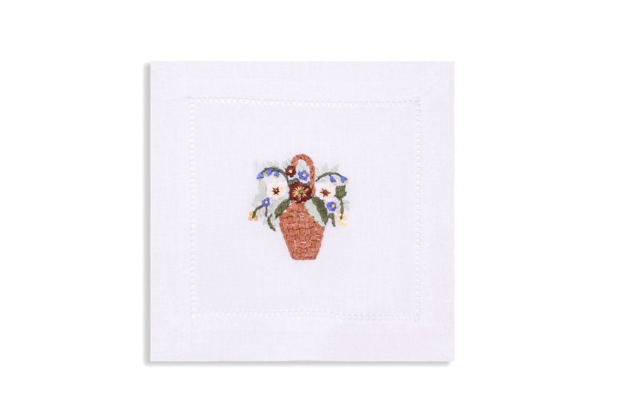 Homeware Chefanie | Flower Basket Cocktail Napkins (4)