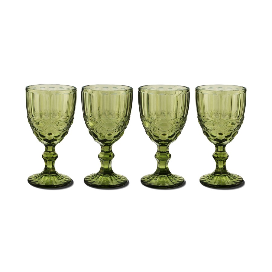 Homeware Chefanie | Green Tulip Stem Glasses (4)