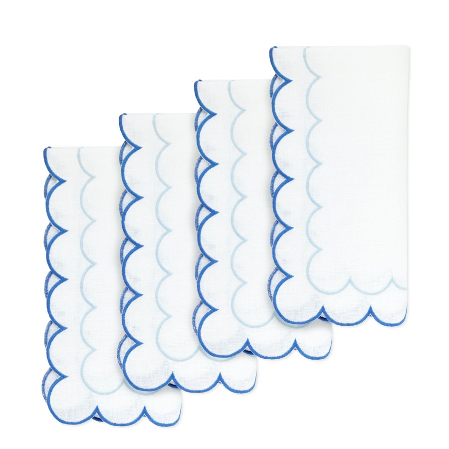 Homeware Chefanie | Blue Scalloped Dinner Napkins (4)