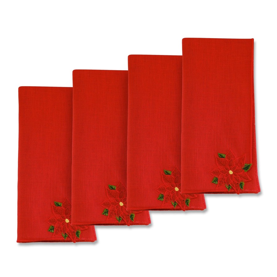 Homeware Chefanie | Poinsettia Dinner Napkins (4)