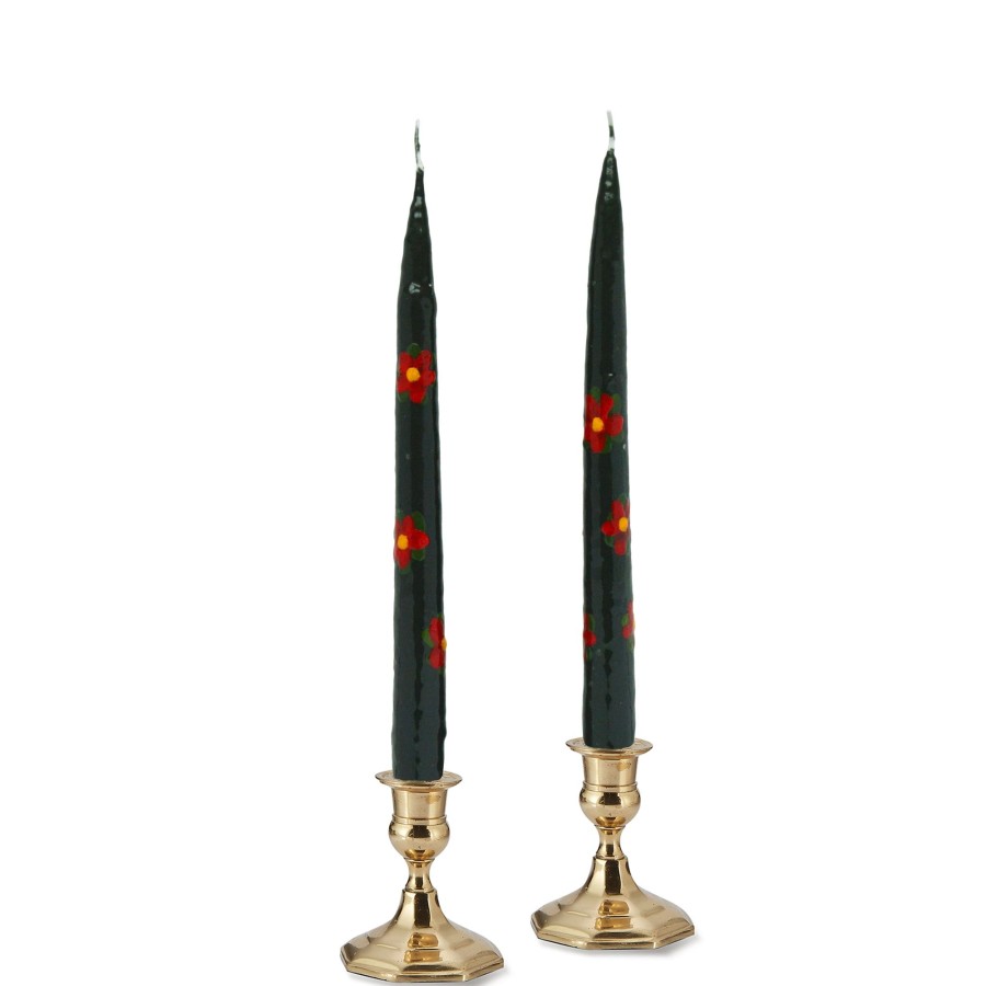 Homeware Chefanie | Poinsettia Painted Tapers (2)