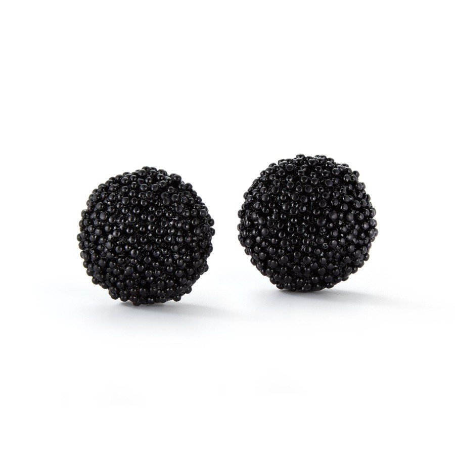 Accessories Chefanie | Black Caviar Earrings