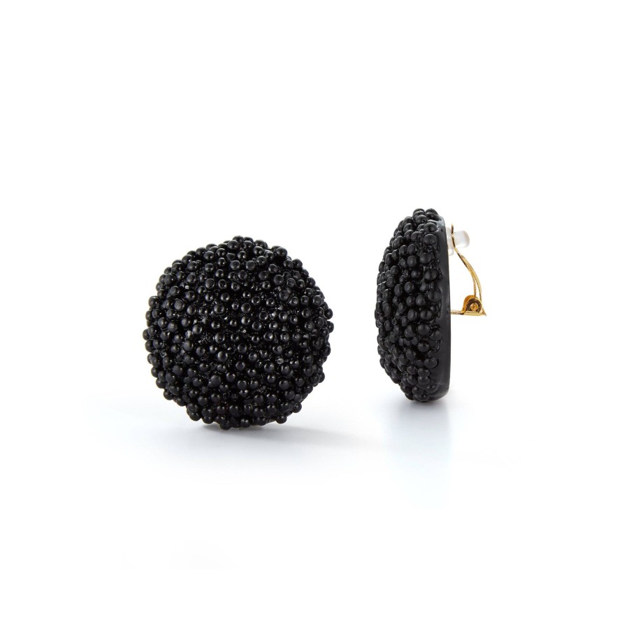 Accessories Chefanie | Black Caviar Earrings