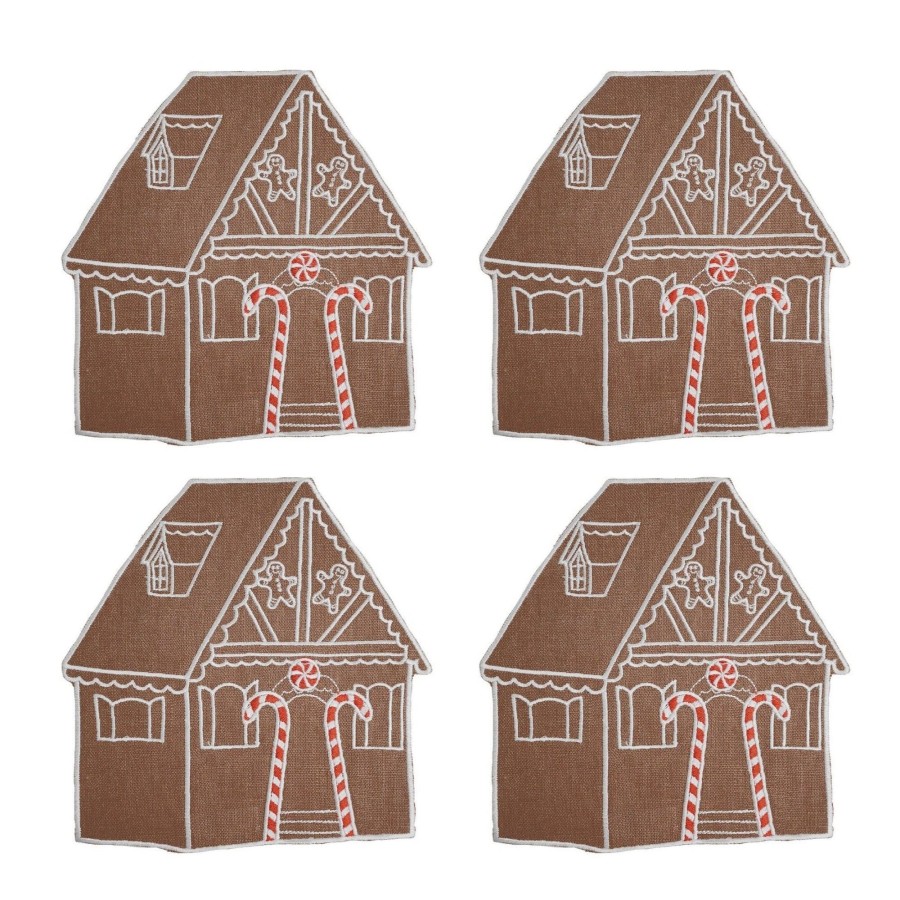 Homeware Chefanie | Gingerbread House Cocktail Napkins (4)