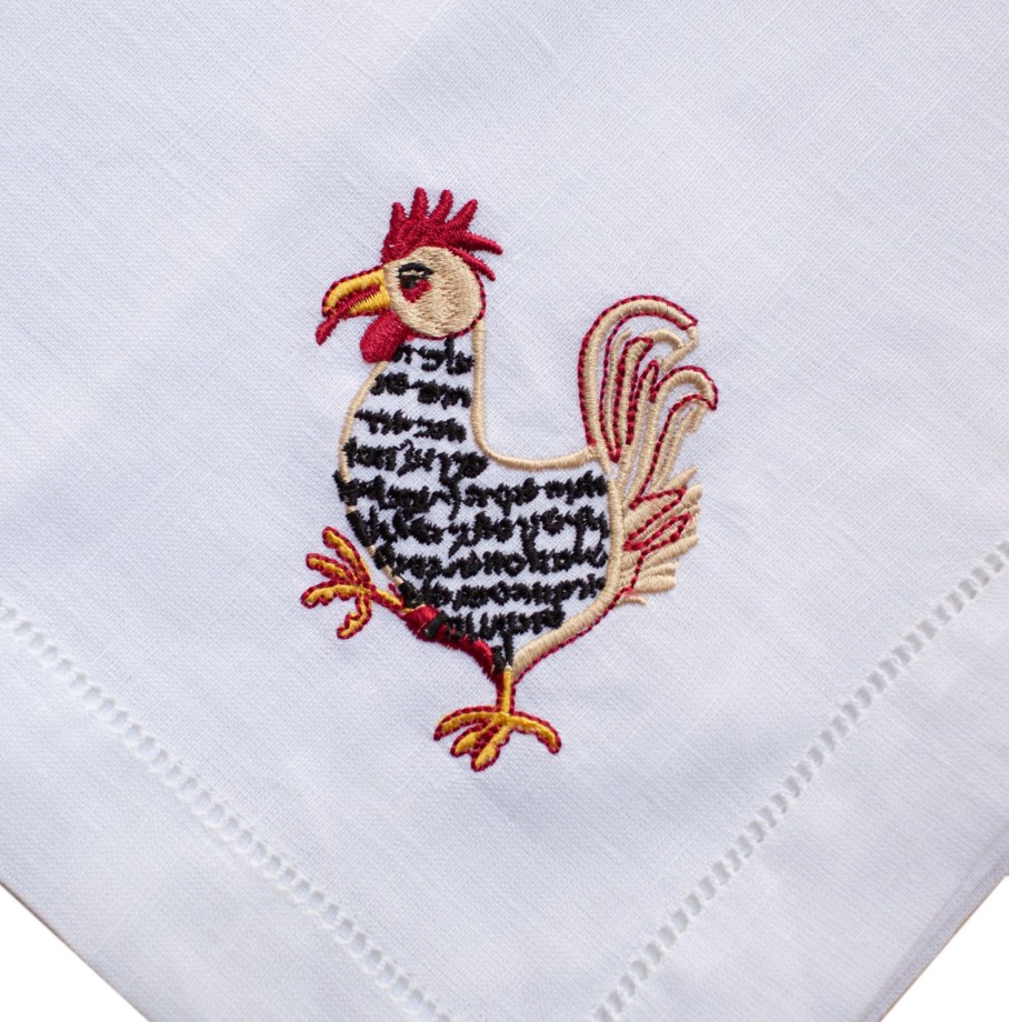 Homeware Chefanie | Passover Rooster Dinner Napkins (4)