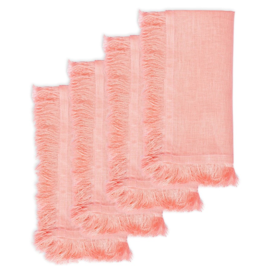 Homeware Chefanie | Salmon Fringe Dinner Napkins