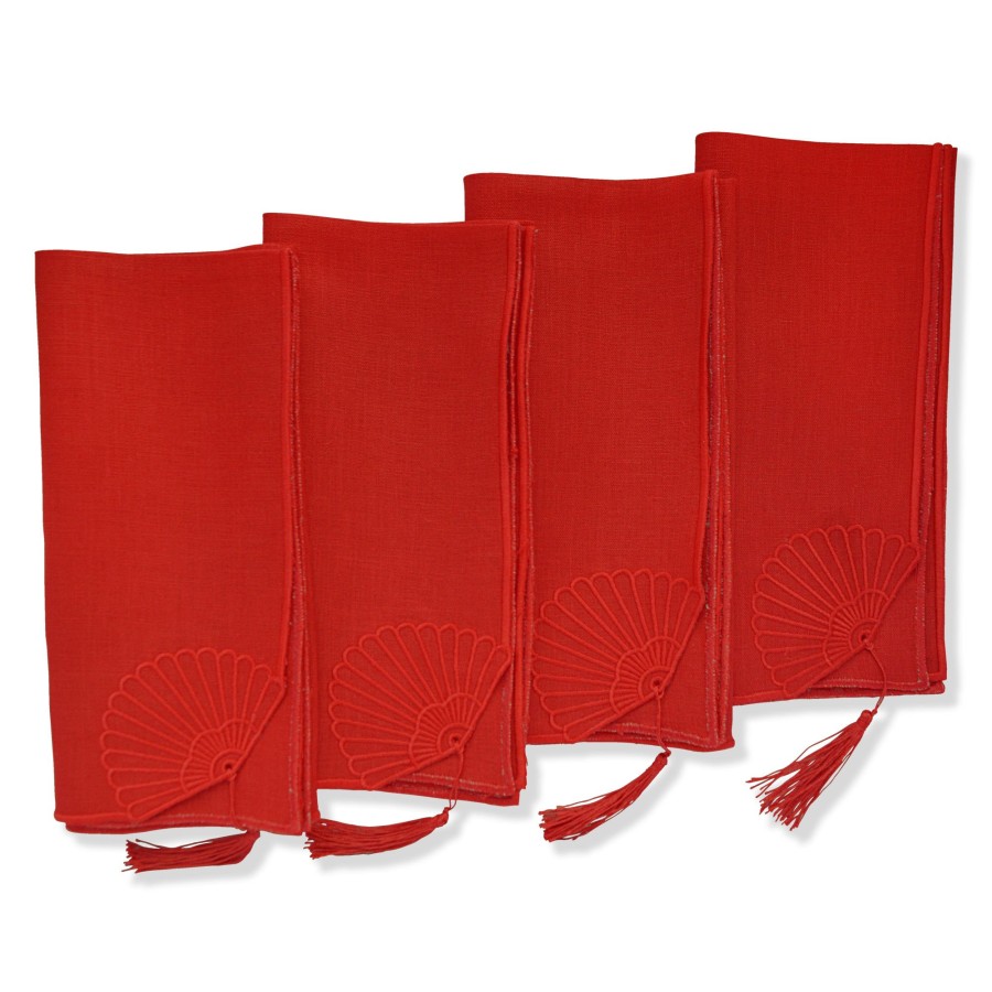 Homeware Chefanie | Tassel Fan Dinner Napkins (4)