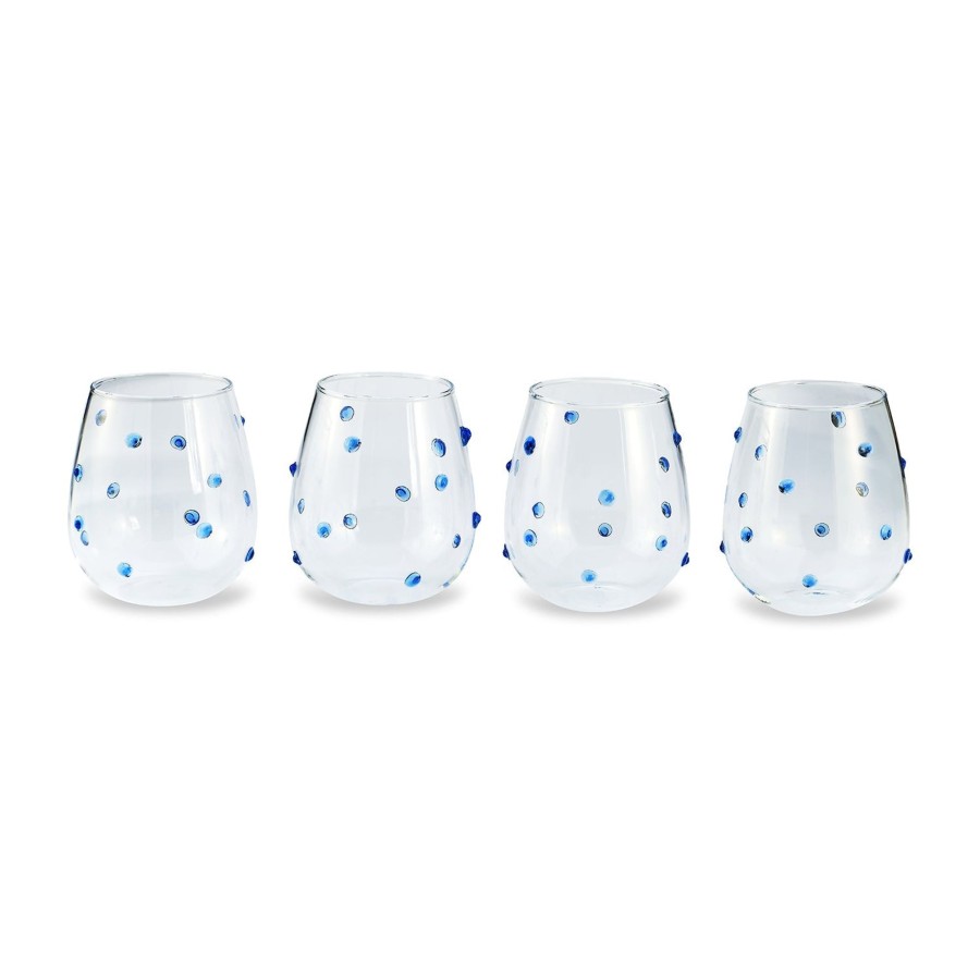 Homeware Chefanie | Stemless Blue Dot Glasses (4)