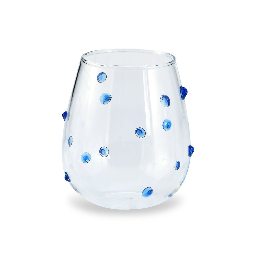 Homeware Chefanie | Stemless Blue Dot Glasses (4)