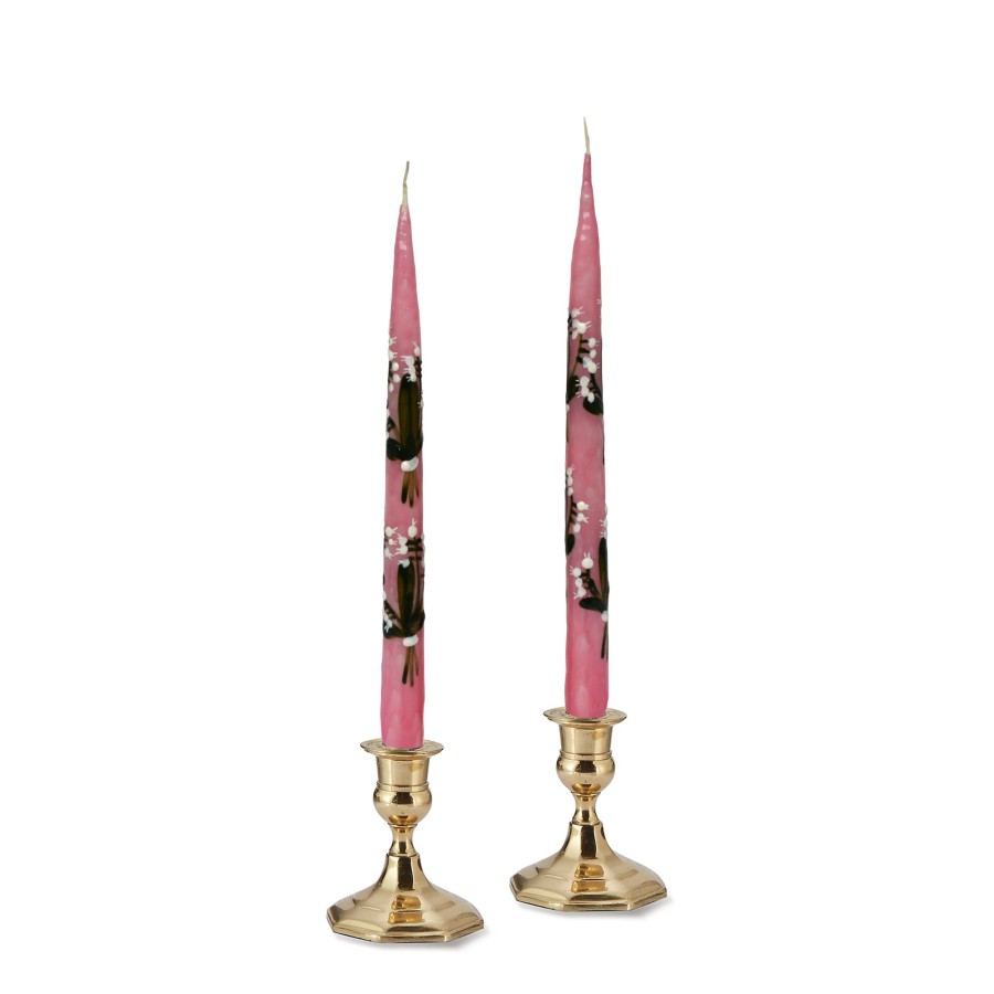 Homeware Chefanie | Lily Of The Valley Painted Tapers (2)