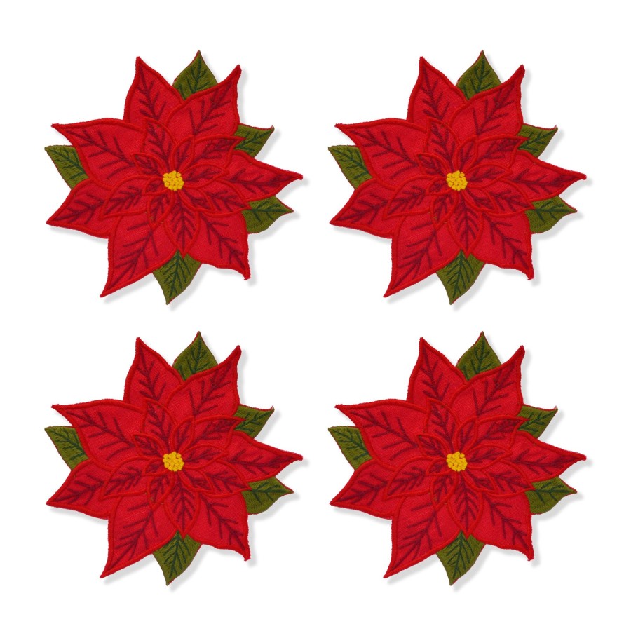 Homeware Chefanie | Poinsettia Cocktail Napkins (4)