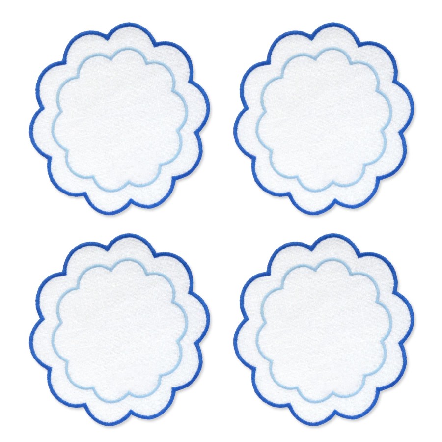 Homeware Chefanie | Blue Scalloped Cocktail Napkins (4)