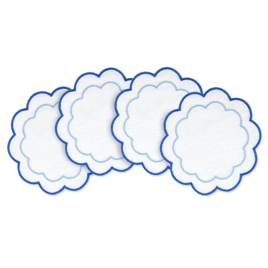 Homeware Chefanie | Blue Scalloped Cocktail Napkins (4)