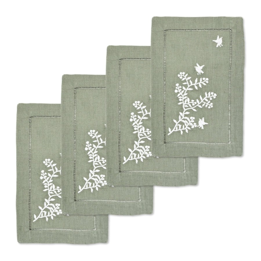 Homeware Chefanie | Green Chinoiserie Cocktail Napkins (4)