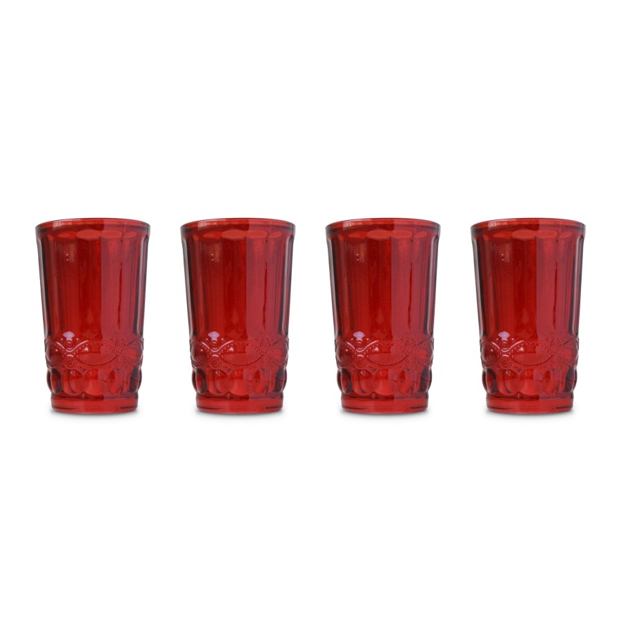 Homeware Chefanie | Red Highball Glasses (4)