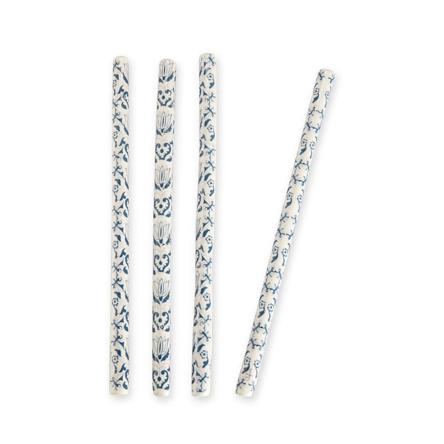 Homeware Chefanie | Blue & White Ceramic Straws (4)