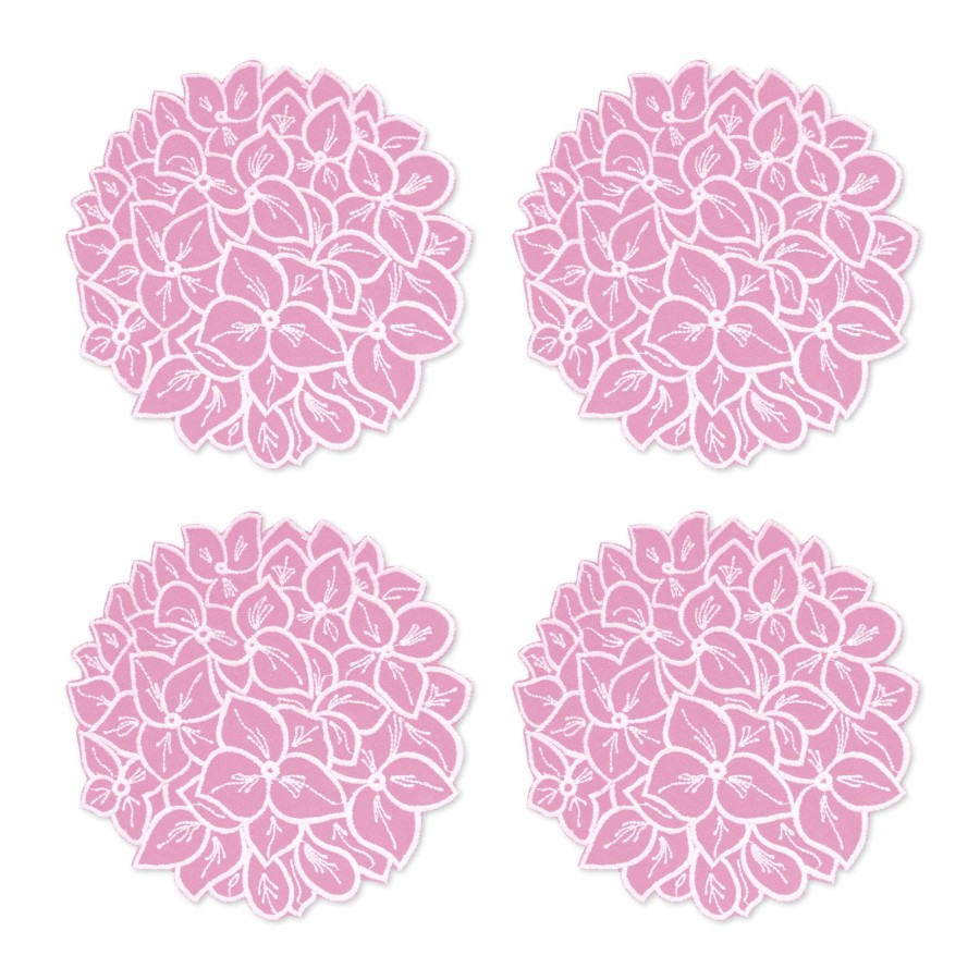 Homeware Chefanie | Pink Hydrangea Cocktail Napkins (4)