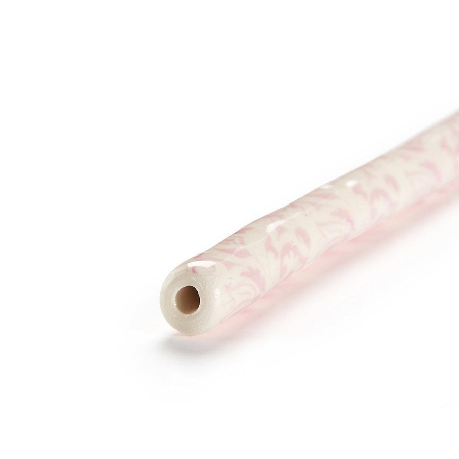 Homeware Chefanie | Pink & White Ceramic Straws (4)